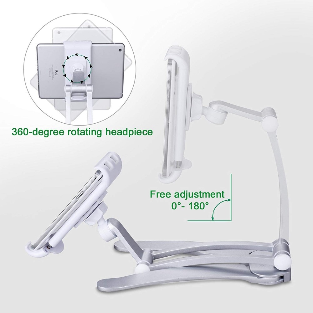 Soporte Universal de pared para Tablet, soporte Digital de cocina para montaje en tableta giratoria de 360 °, soporte metálico para Smartphones