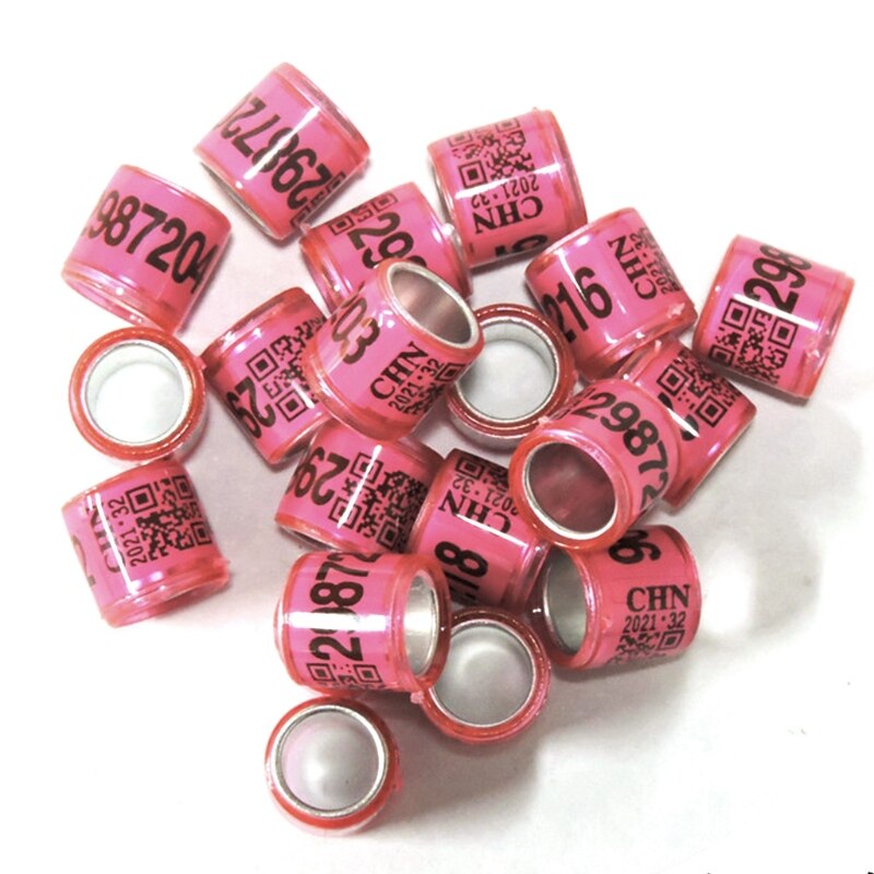 100 Pcs Colorful Color Mixing Pigeon Bands Bird Foot Ring Species Identify Train M68E