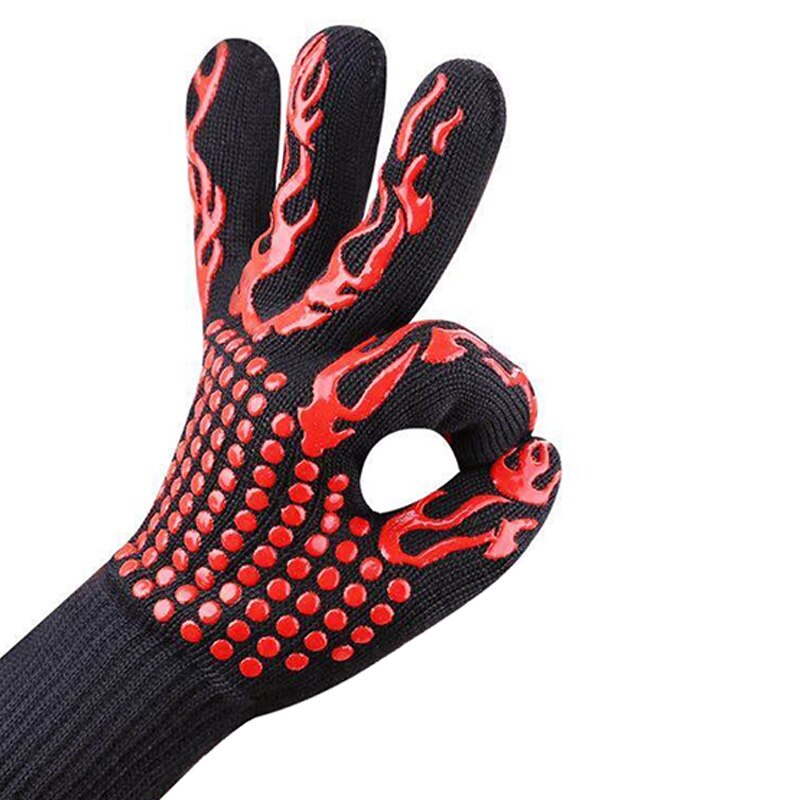 Guantes resistentes al calor para horno, protectores de manos resistentes al calor para parrilla, barbacoa, aislamiento prémium, duraderos, ignífugos,: Style1