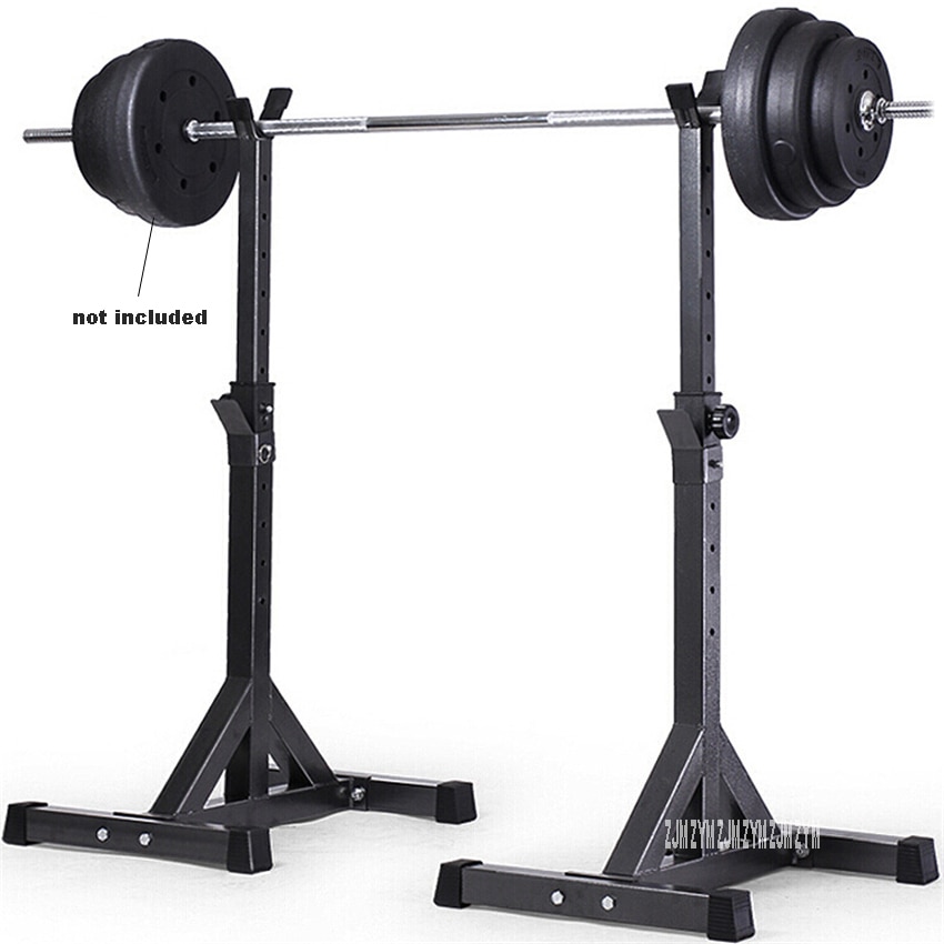 Steel Barbell Stand Weight Lifting Split Barbell Squat Rack Stand Adjustable Height Barbell Semi-Frame Indoor Fitness Equipment