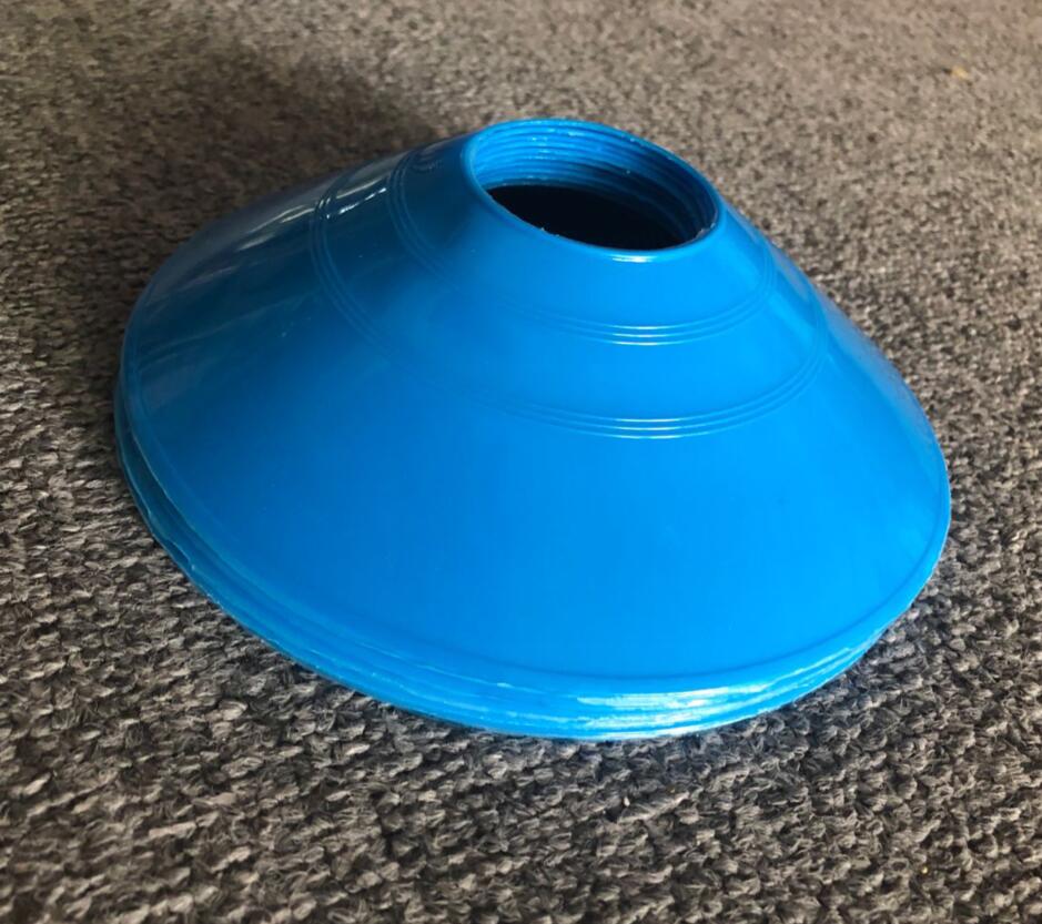 Platillo de disco para fútbol, conos marcadores en línea, patinaje, monopatín, obstáculos de tráfico, entrenamiento de velocidad, 5 uds.: blue