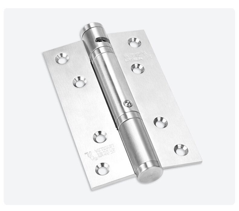 Invisible door Hydraulic buffer hinge,5 inch,90 degree positioning,Automatic closing,be quiet, door closer: Silver