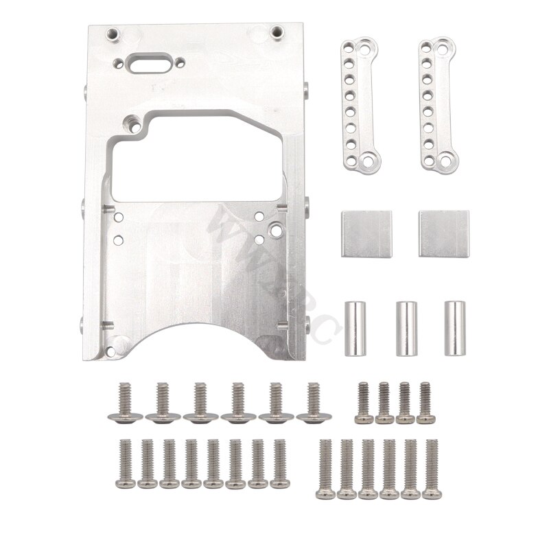 Metal Steering Servo Fixed Mount Bracket Beam for MN D90 D91 D96 D99 MN90 MN99S 1/12 RC Car Upgrade Accessories: A Silver
