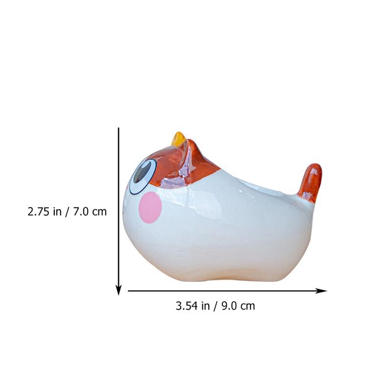 1 PC Cat Flower Pot Plant Pot Cartoon Animals Ceramic Succulent Flowerpot Ceramic Pot Flowerpot Mini Planter For Dorm Home Store