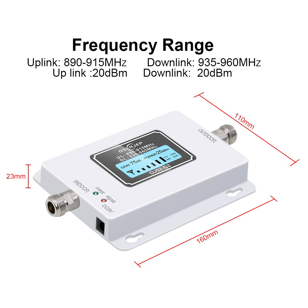 Gsm 900 mhz repeater bånd 8 70db lcd vise gsm 900 mhz 2g 3g mobiltelefon signalforsterker gsm signal repeater forsterker