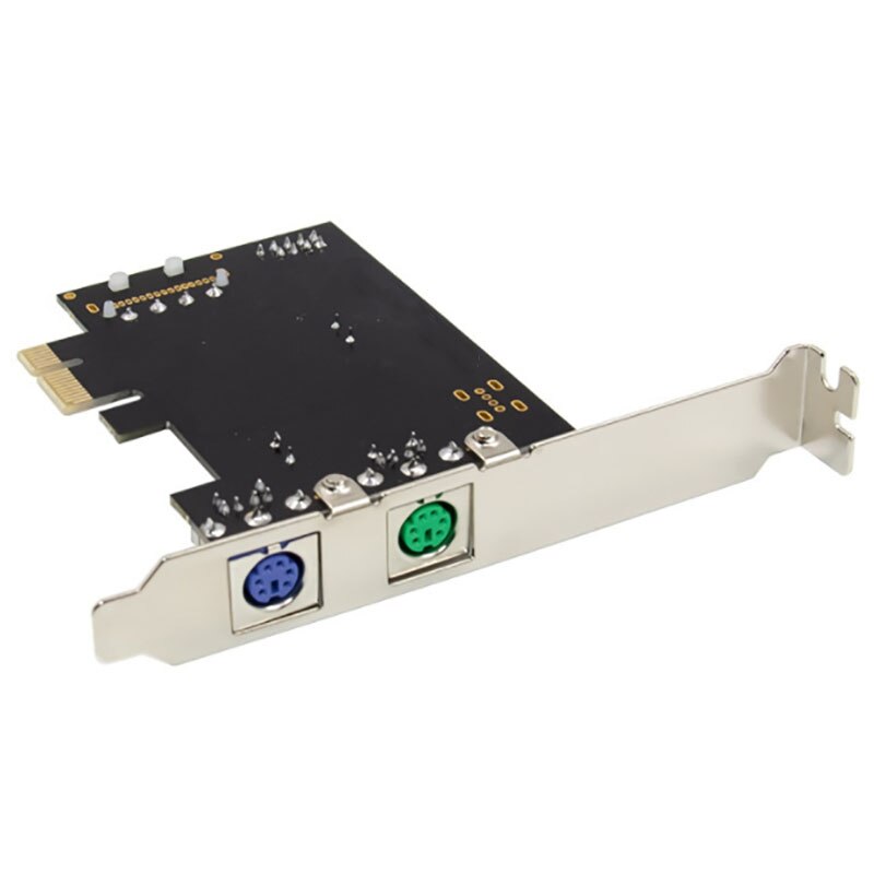 PCI-E Dual Port PS2 Expansion Adapter Card External PS2 Device Expansion Card Driver-Free Plug And Play For PC