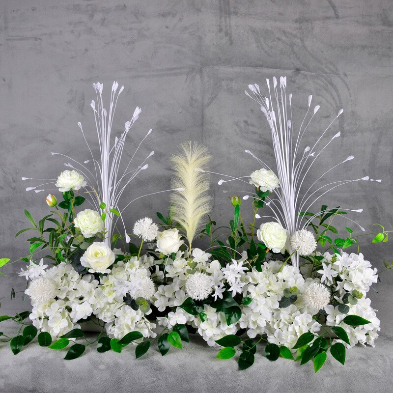 50/100cm bryllup blomst væg baggrund dekoration t station vej bly påfugl kunstige blomster til bue række dør krans indretning