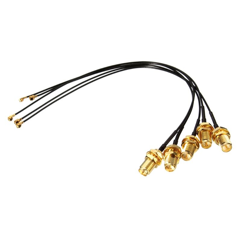 5PCS Extension Cord IPX to RP SMA Female Connector Antenna WiFi Pigtail Cable IPX to RP-SMA Jack Male SMA to IPX 1.13 Cable