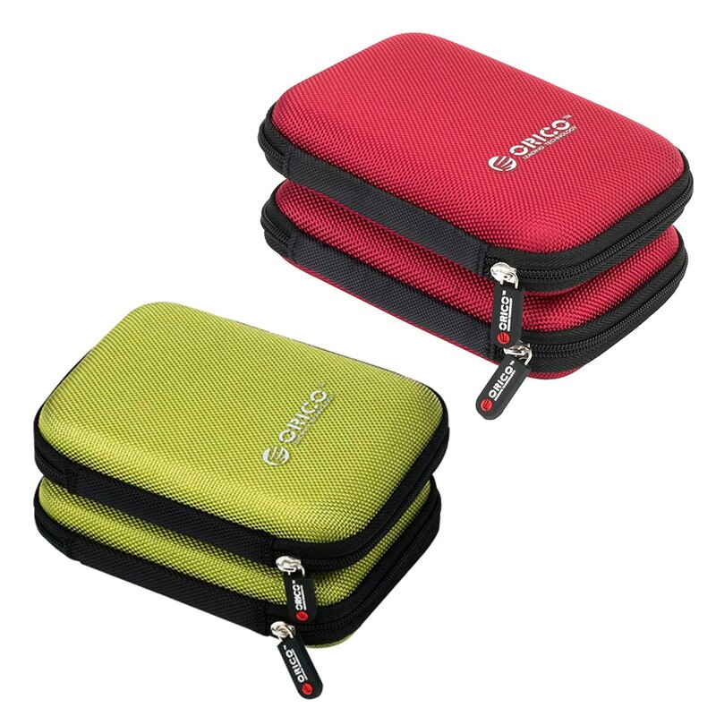 Orico 2 Pcs Phd-25 2.5 Inch Hdd Bescherming Bag Box Voor Externe Harde Schijf Opslag Bescherming Case Voor Hdd Ssd - Green & Red