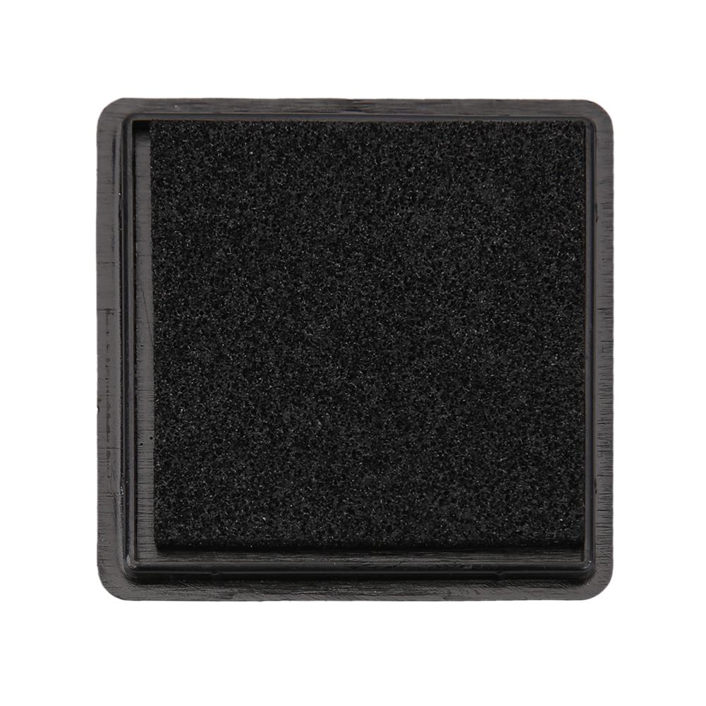 Almohadilla de tinta cuadrada con huella dactilar para DIY, tarjeta manualidades de papel para álbum de recortes, sello de sellado, almohadilla de tinta para decoración de boda: Black