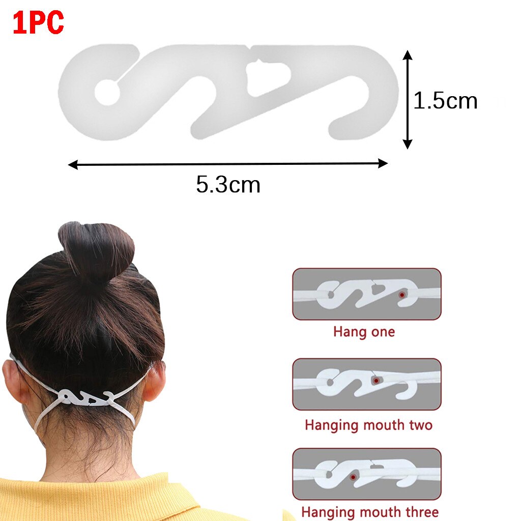 1/10/20/30Pcs Verstelbare Anti-Slip Siliconen Masker Oor Grips Salvaorejas Mascarillas Extension Haak maskers Gesp Houder Hangen Op Ne: 1PC