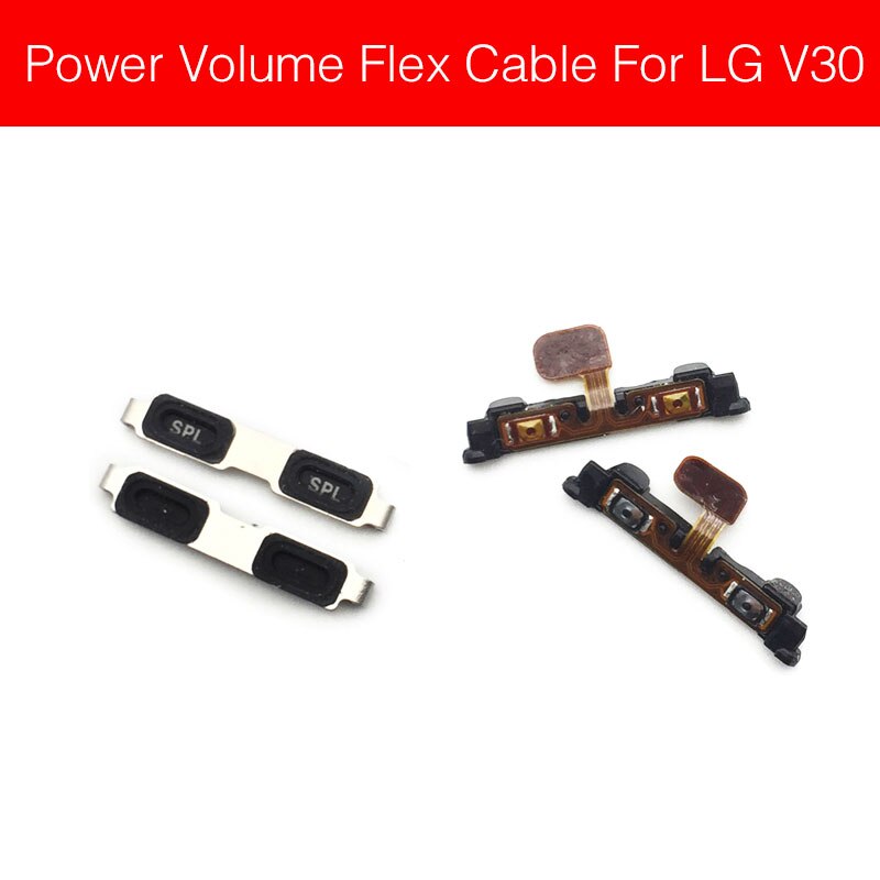 Volume & Power Knop Voor LG V10 V20 V30 V40 ThinQ F600 H961N H968 H910 H918 VS995 LS997 Schakelaar Op /off Power Control Flex Kabel: V30 1Set PowerVolume