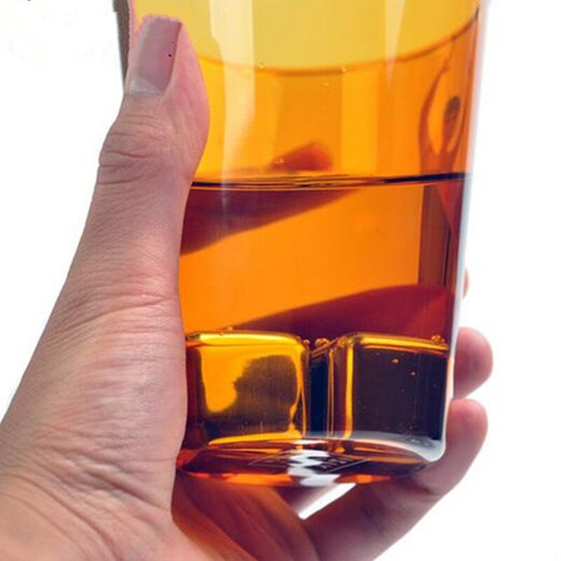 8 unids/lote whisky cerveza de vino piedras de acero inoxidable mejor esteatita para whisky Rock cubo de hielo Alcohol comestible física piedra de enfriamiento