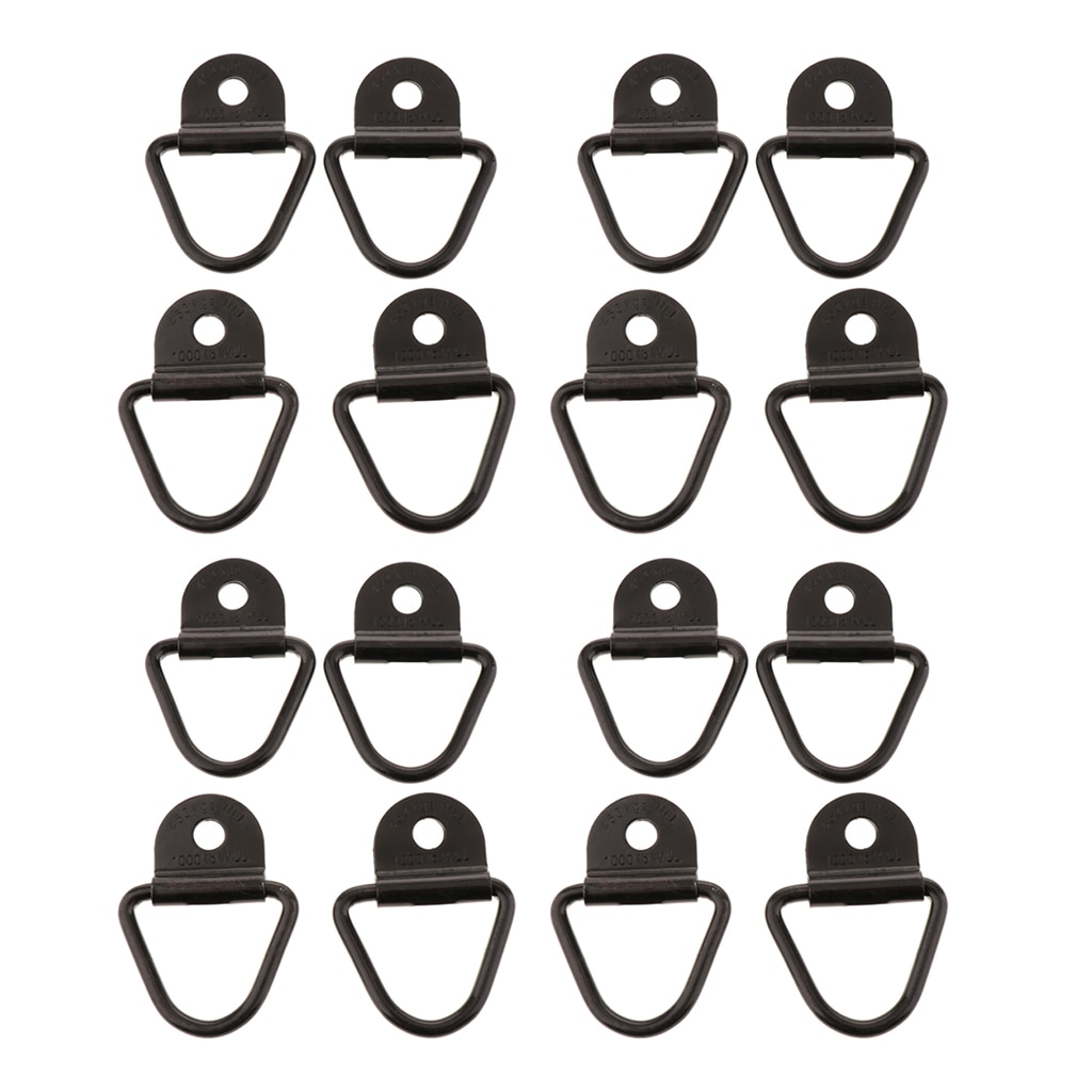 Zware zwarte stalen d-ringbevestiging op ladingbevestigingsanker voor aanhanger