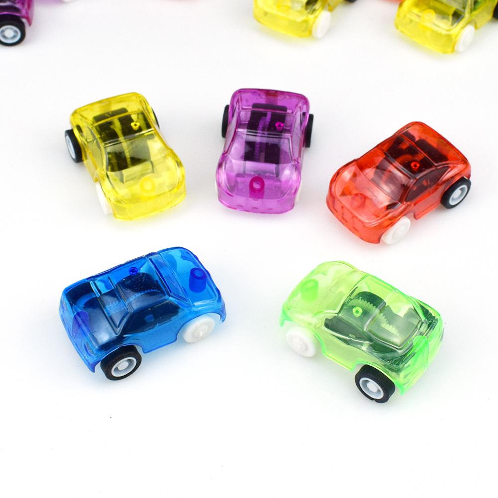 RCtown 5 stks/set Mini Transparante Candy Kleur Pull Back Auto Kinderen Speelgoed Awards Willekeurige Kleur