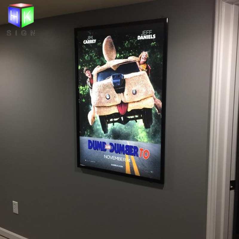 A3 Black led advertising light box Sign for Wall Mounted poster frames