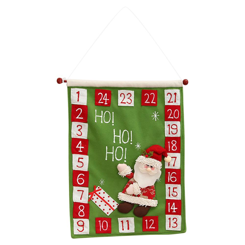 Christmas Calendar Fabric Advent Countdown Santa Claus Calendar