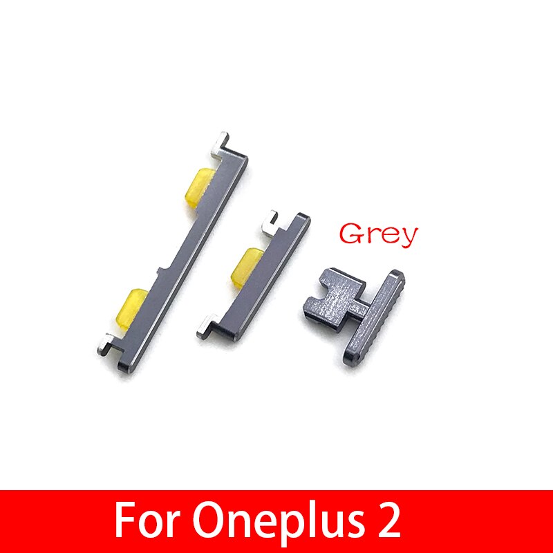 側のボリュームボタン + 電源オン/オフ Buttton キーセット交換部品 Oneplus 2 3 6T 7 プロ: For Oneplus 2 Gray