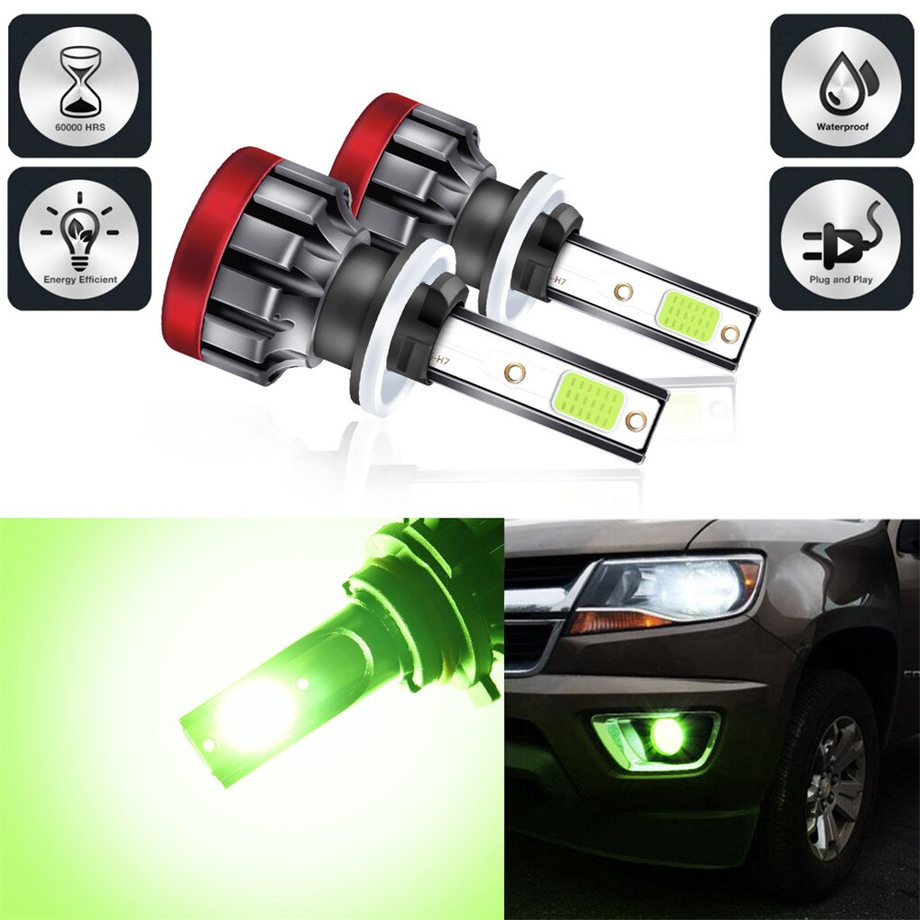 1Pair Headlight Projector Beam Lime Light DRL Working Lamps For Car Driving Floodlights