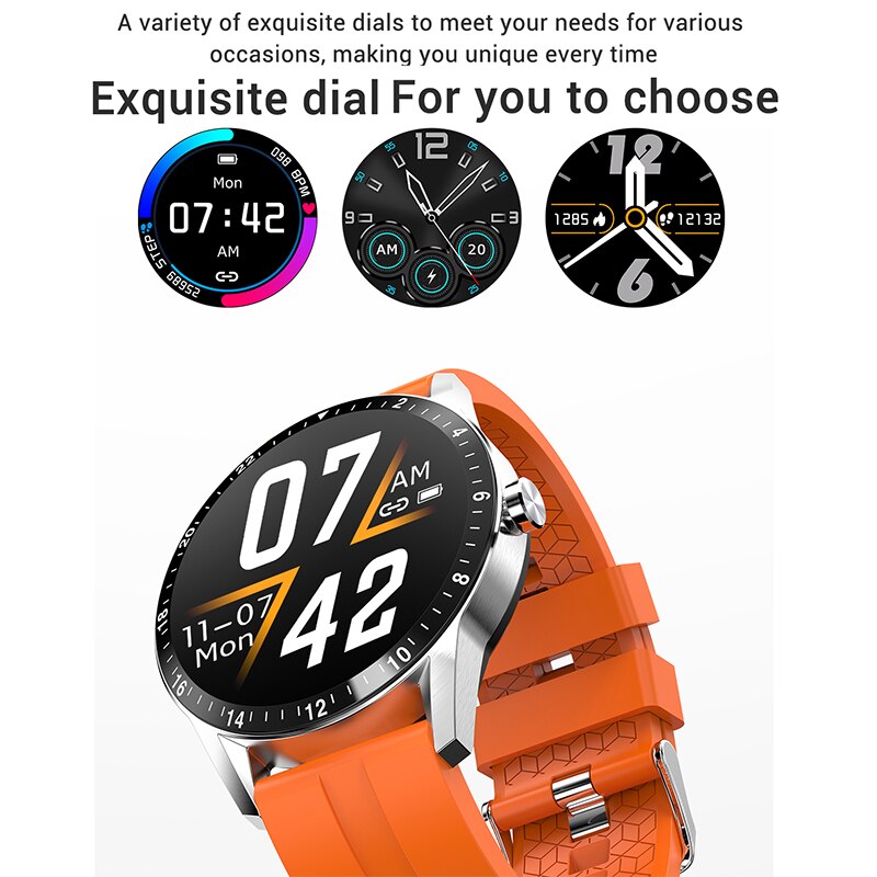 Waterproof Smart Watch Bracelet Heart Rate Monitor Sleep Monitoring GPS Smart Watch Stainless Steel Touch Screen Smart Watch