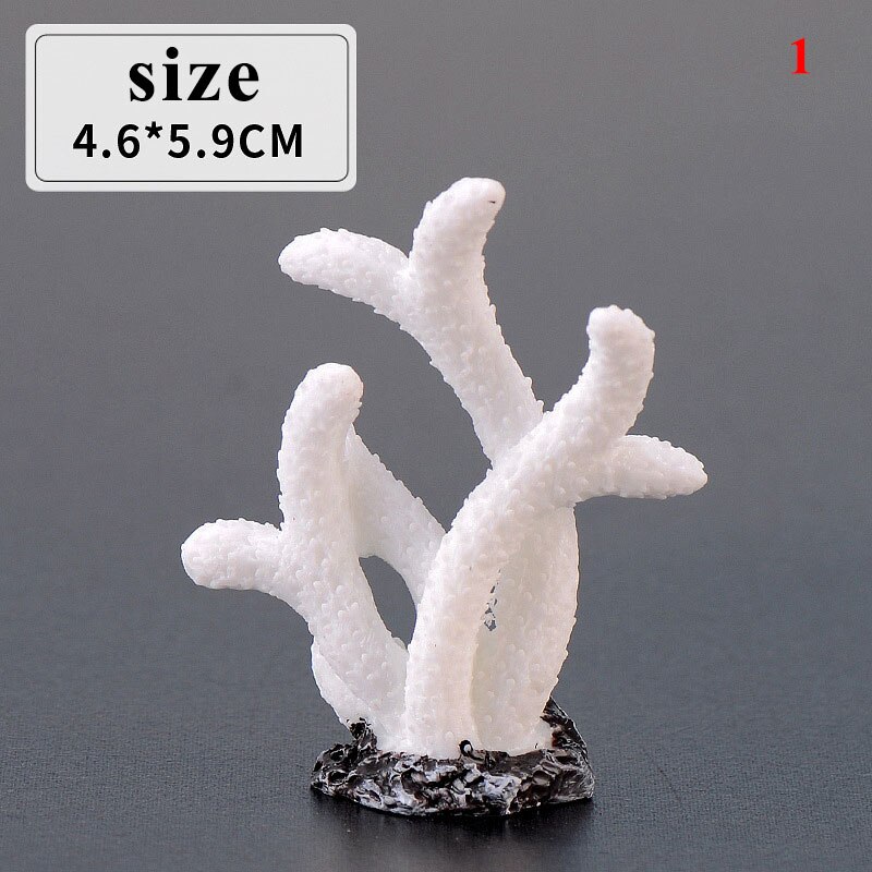 Colorful Resin Aquarium Artificial Coral Reef Decoration Fish Tank Coral Stone Landscape Ornament Aquarium Accessories 10 Styles: 1
