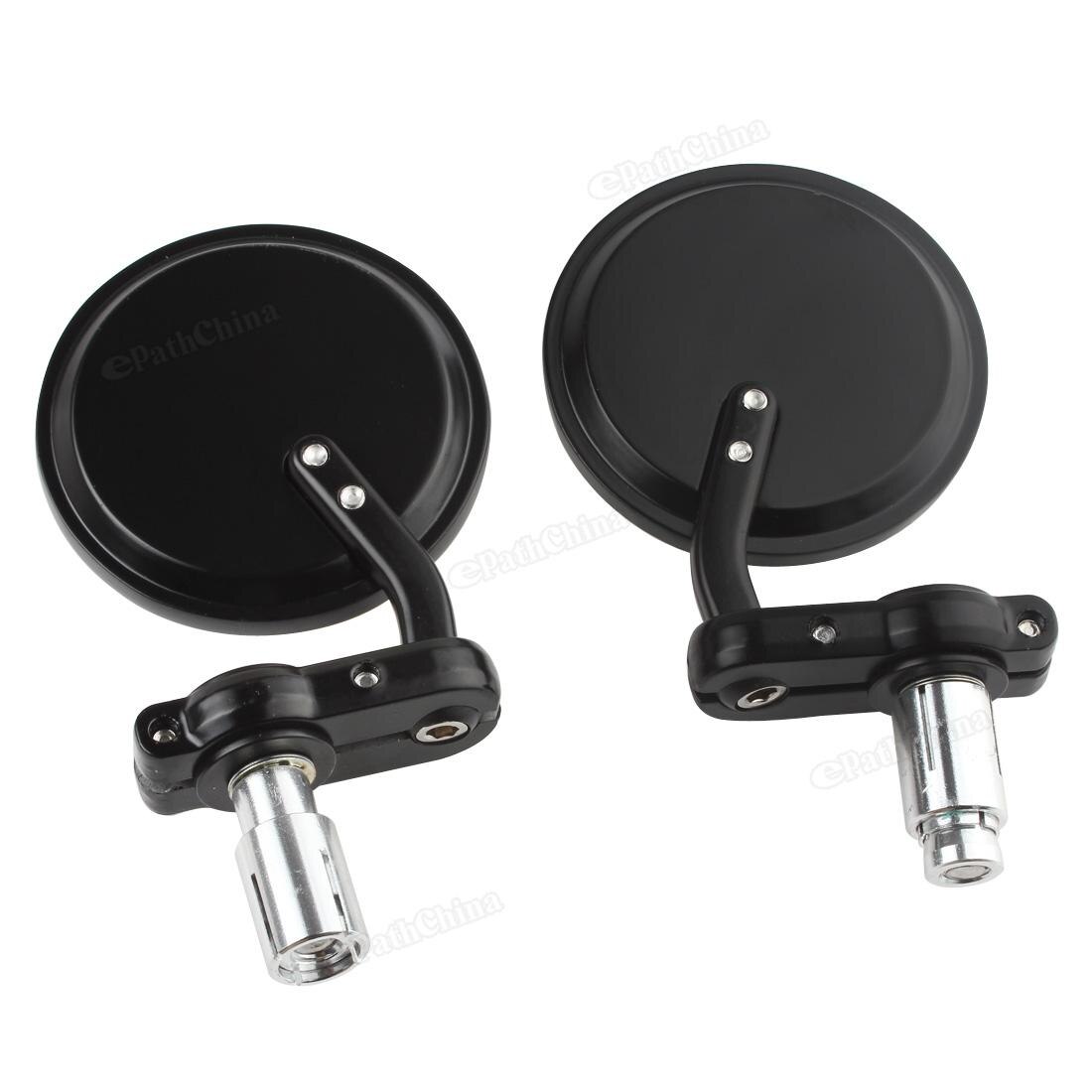 2 pièces/lot 3 "rond barre de poignée fin moto 7/8" miroir 22mm Headlebar rétroviseur latéral adapté pour Honda Kawasaki Suzuki Yama