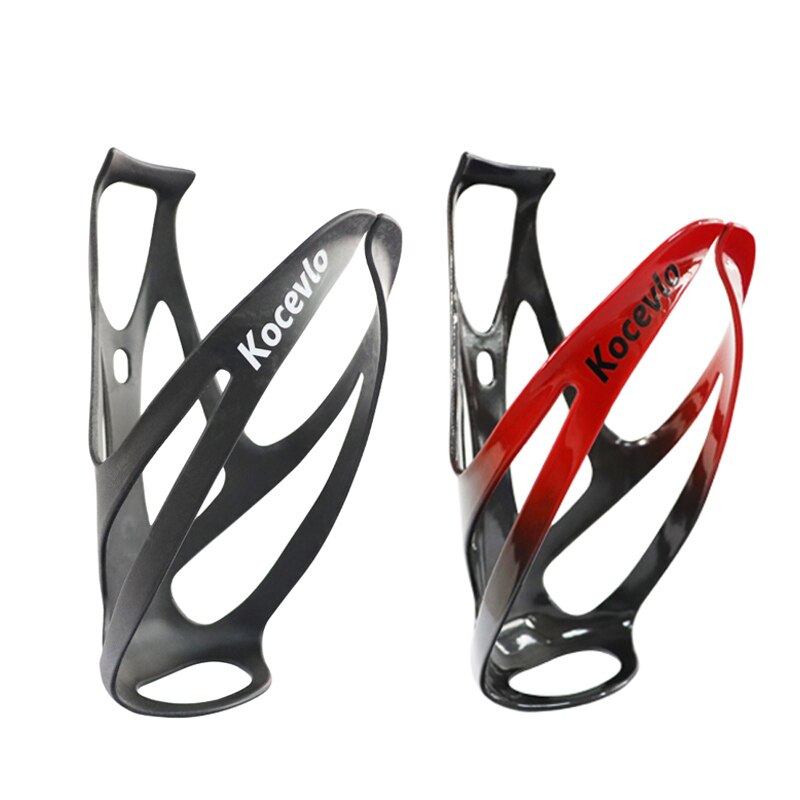 road bicycle bottle cage carbon fiber nylon fiber hybrid material bike bottle holder mtb bicycle water bottle holder: black and red