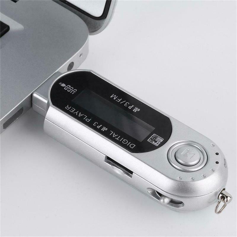 USB MP3 Muziekspeler Digitale Lcd-scherm Ondersteuning 32GB TF Card & FM Radio Met Microfoon Zwart Blauw mp3 Speler