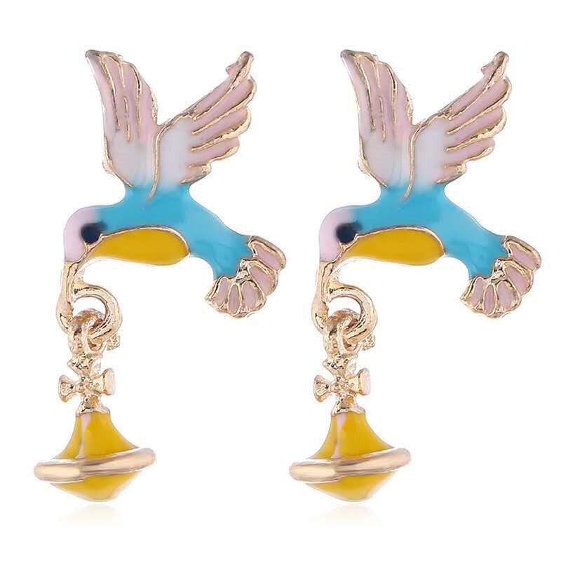 colibrì Infila Degli Orecchini Della Vite Prigioniera di Goccia Lunghi Nappa di Cristallo Ciondola per le Donne di Fascino Dei Monili di Cerimonia Nuziale del Regalo: 1