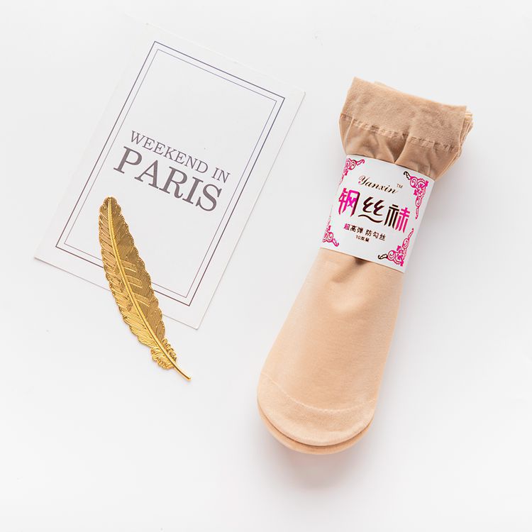 5 pairs of women's hosiery summer breathable hook - proof hosiery women's skin color super thin socks: 5 pairs dark