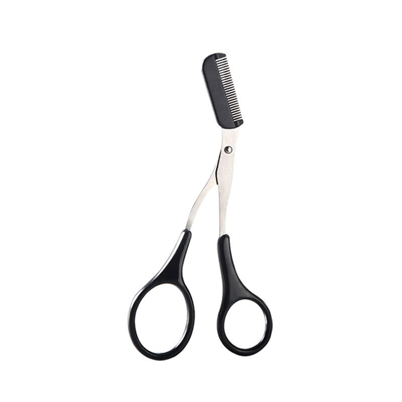 Wenkbrauw Make-Up Scheermes Wimper Haar Schaar Met Wenkbrauw Kam Clips Vormgeven Schoonheid Wenkbrauwen Professionele Wenkbrauw Trimmer: black