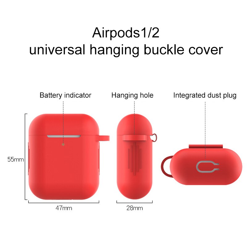 Krzemu skrzynka dla Apple Airpods 1/2 pokrywa ochronna słuchawka Case słuchawki przypadki ochronne dla Apple Airpods 2/1 okładka