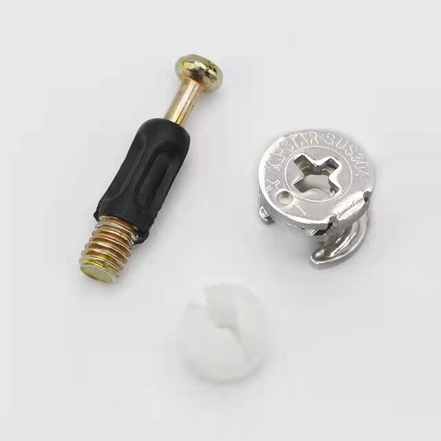 3 en 1 40mm goujon gabarit vis connecteur Kit meubles matériel de connexion excentrique écrou de roue came écrou de blocage accessoires de travail du bois: rod length 32mm