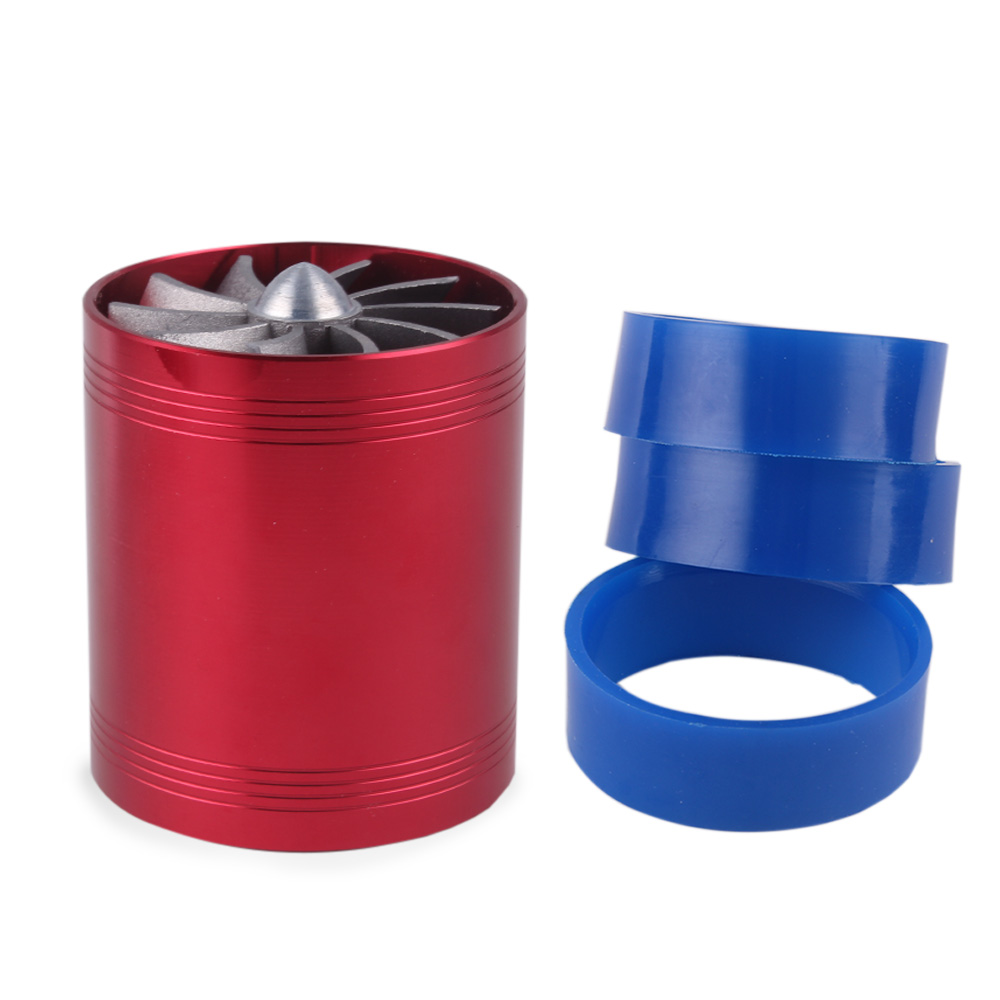 Rastp-aluminium dobbelt turbine turbolader luftindtag gas brændstofbesparende ventilator bil kompressor rs-tur 007