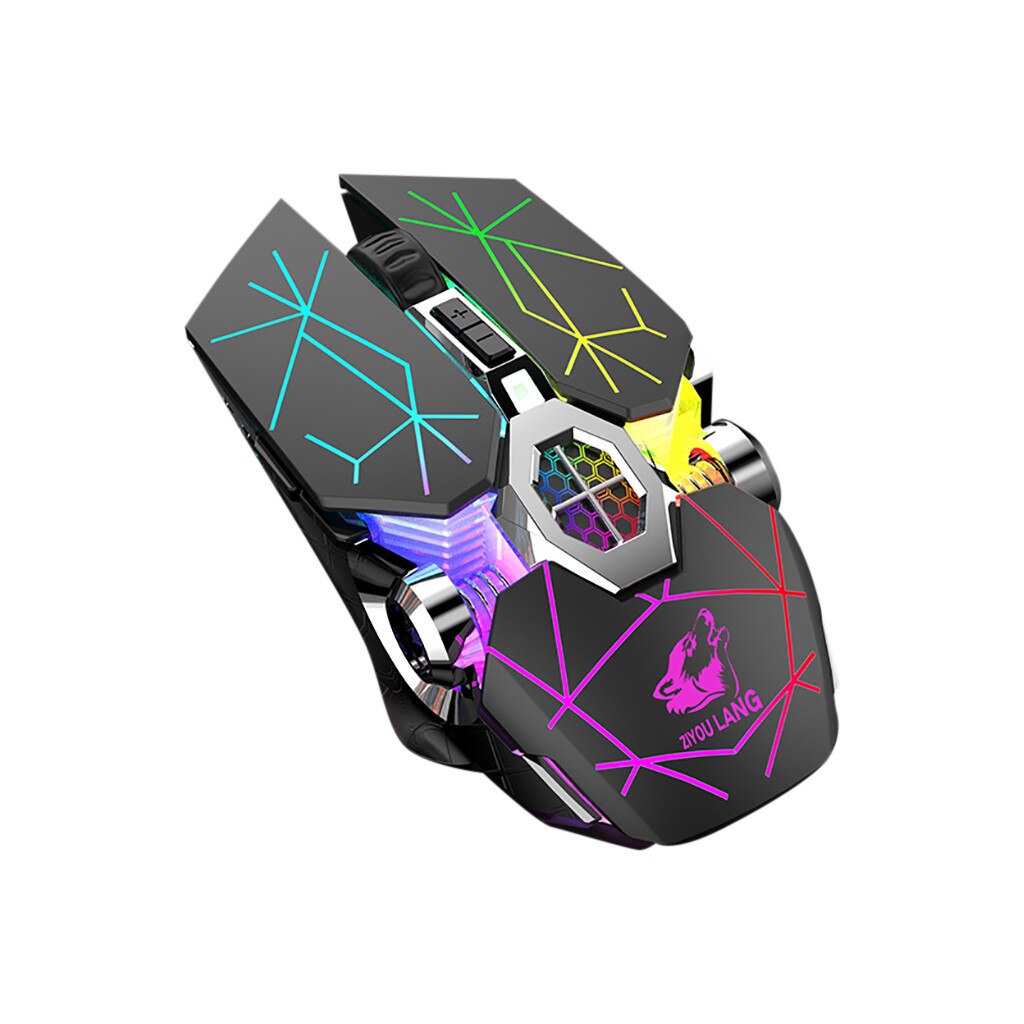 Bluetooth wireless dual-mode rechargeable gaming mouse silent water-cooled luminous mechanical mouse#30