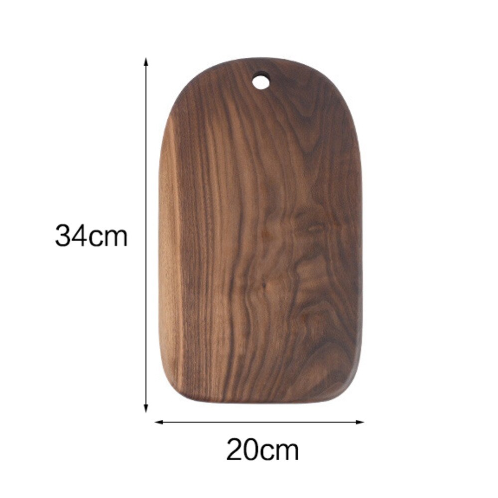 Chopping Boards Solid Wood Cutting Board Black Walnut Pizza Board Whole Wood Steak Bread Board Cutting Vegetables Fruit: 34x20cm