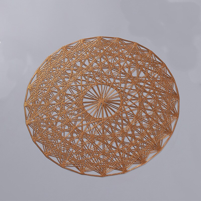 Tapis alimentaire occidental en PVC, rond, creux, à la , thermo-isolant, napperon pour Table à manger