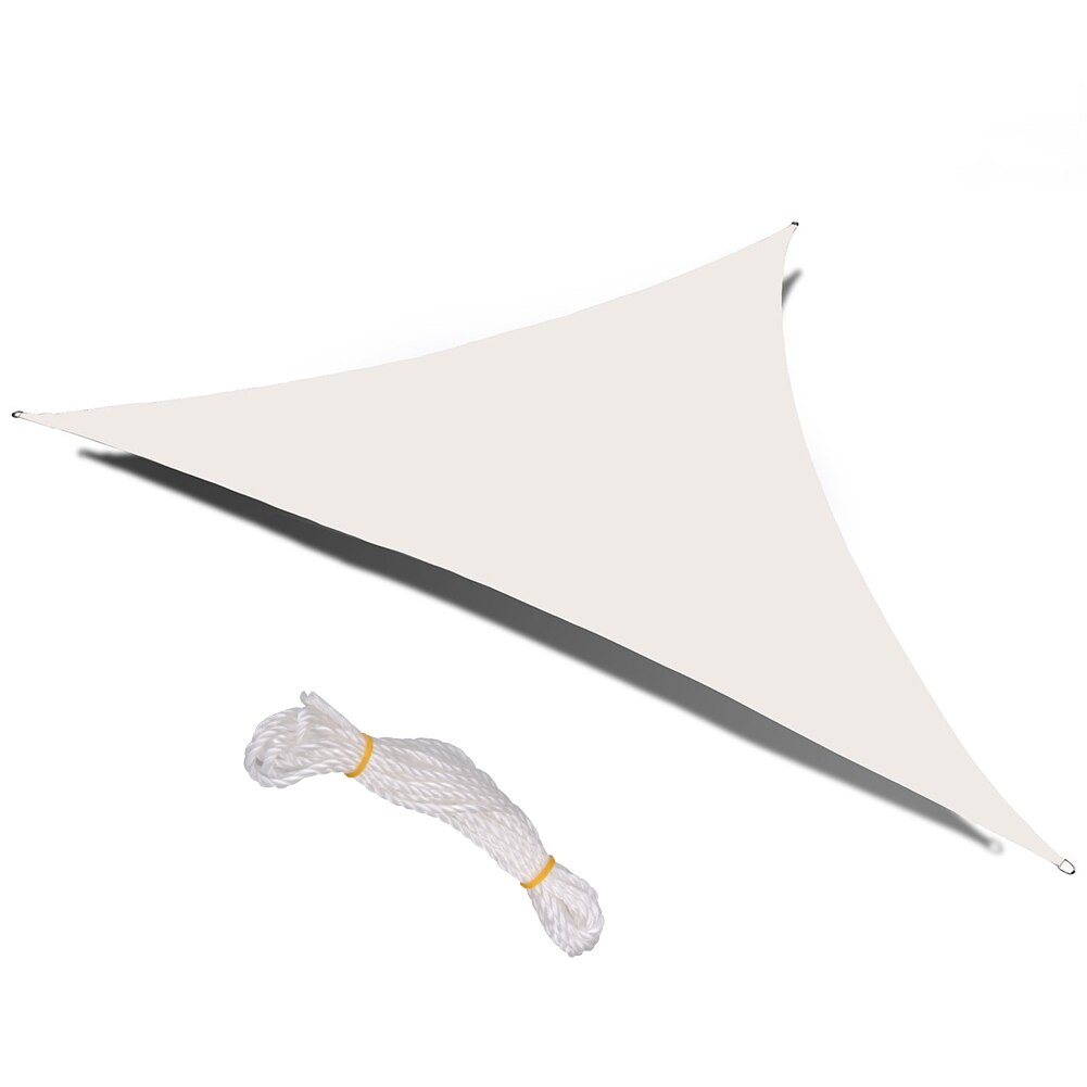 Toldo triangular de vela para exteriores, accesorio de viaje, resistente al agua, portátil, bloque UV, sombrilla triangular, 1 ud.: White A1PC