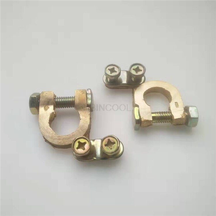 Thickened pure copper car battery clamp pile head battery connector line positive and negative pair of battery clamp head