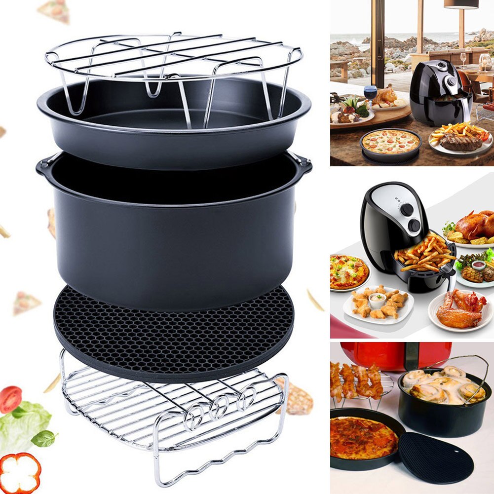 Lucht Friteuse Accessoires 8 Inch Voor Gowise Phillips Cozyna En Secura, Set Van 8, fit Alle Airfryer 3.7 4.2 5.3 5.8QT