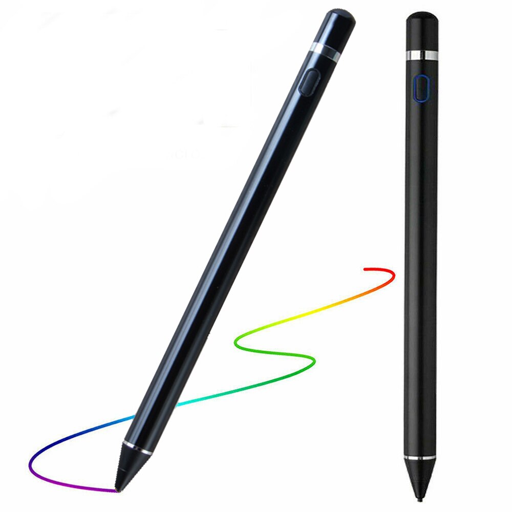 Universele Capacitieve Stylus Touch Screen Pen Slimme Pen Voor Ios/Android System Apple Ipad Telefoon Smart Pen Stylus Potlood touch Pen: Black