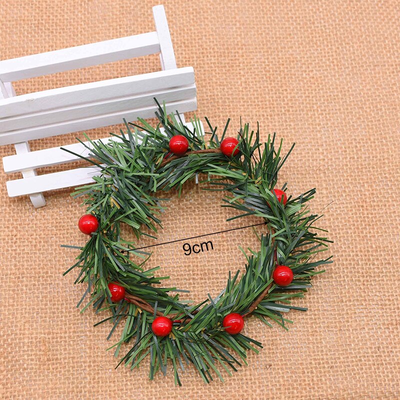 1pc 7/9cm rot Beere murmeln Kranz Kleine Künstliche Pflanze Blume Girlande Weihnachten Dekoration Für Heimat DIY hochzeit Party Dekor: 1pc 9cm A