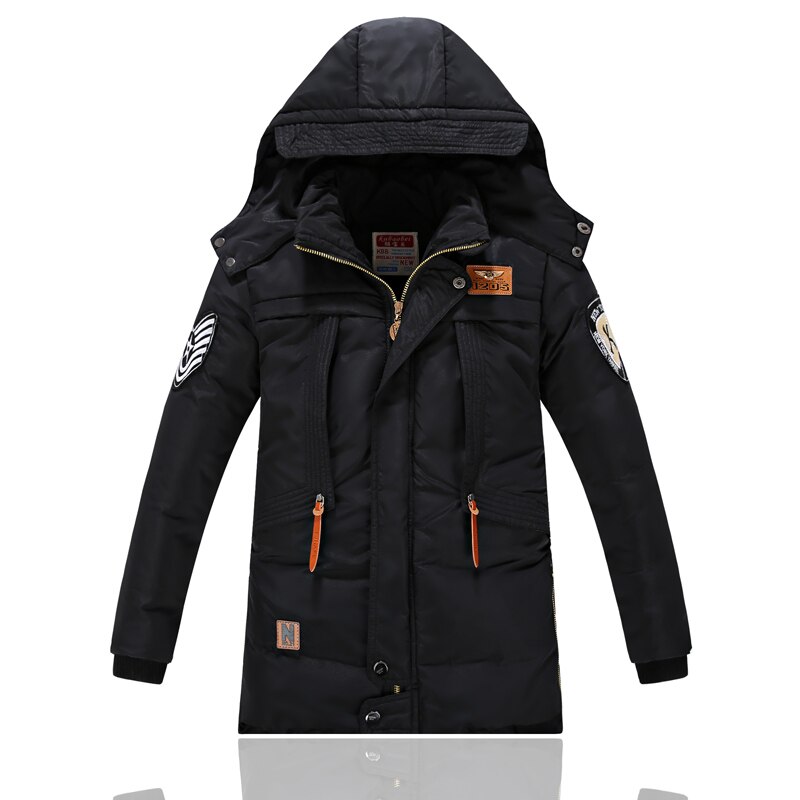 Chaqueta de invierno para chico de poliéster, abrigo grueso de algodón a la , versión coreana, ropa informal ajustada,: is black / 10