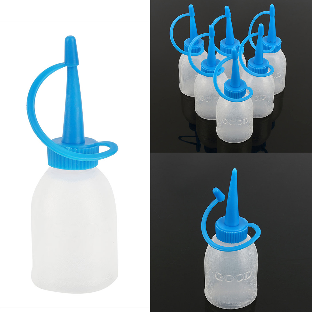 6 unids/bolsa 30ML botella de plástico exprimible dispensador de botellas de chorro Industrial pequeño engrasador 88X35MM