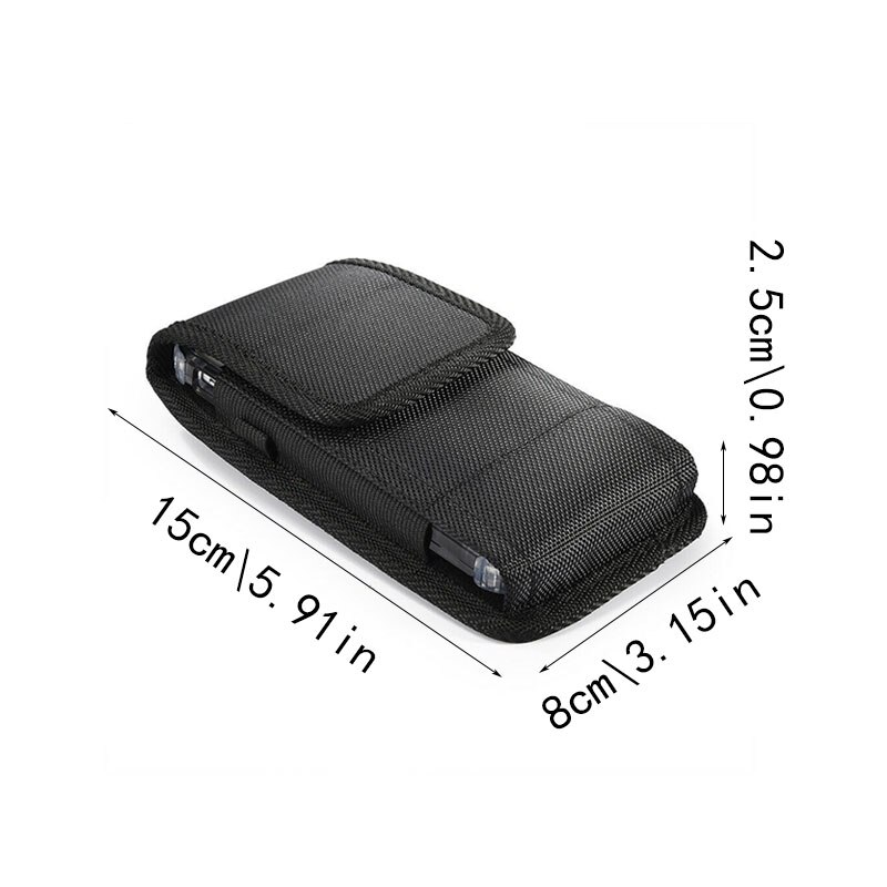 Mannen Riem Fanny Pack Holster Pouch Mobiele Mobiele Telefoon Houder Heuptas Zwart: B