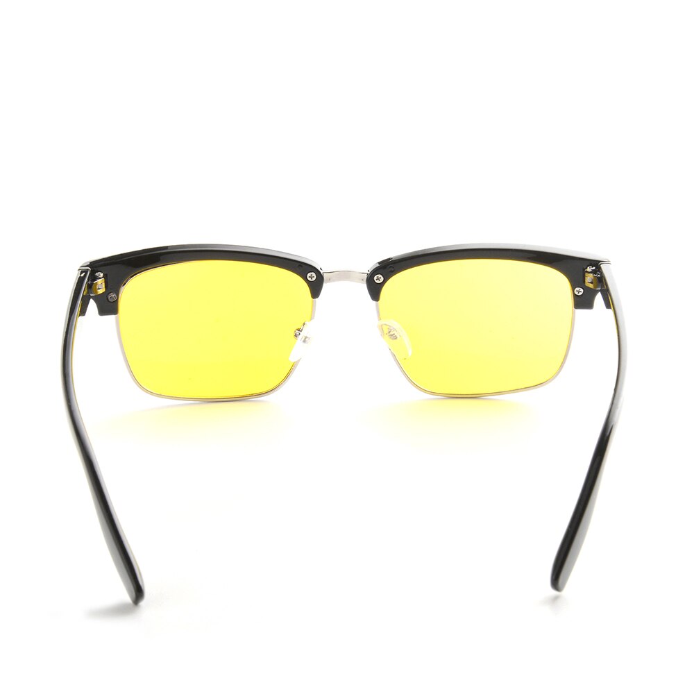 Gudzws Vision Blue Light Shield Computer Cellphone Glasses Anti Blue Light 100% UV Protection Classic Rectangle Plastic Frame Yellow Lens