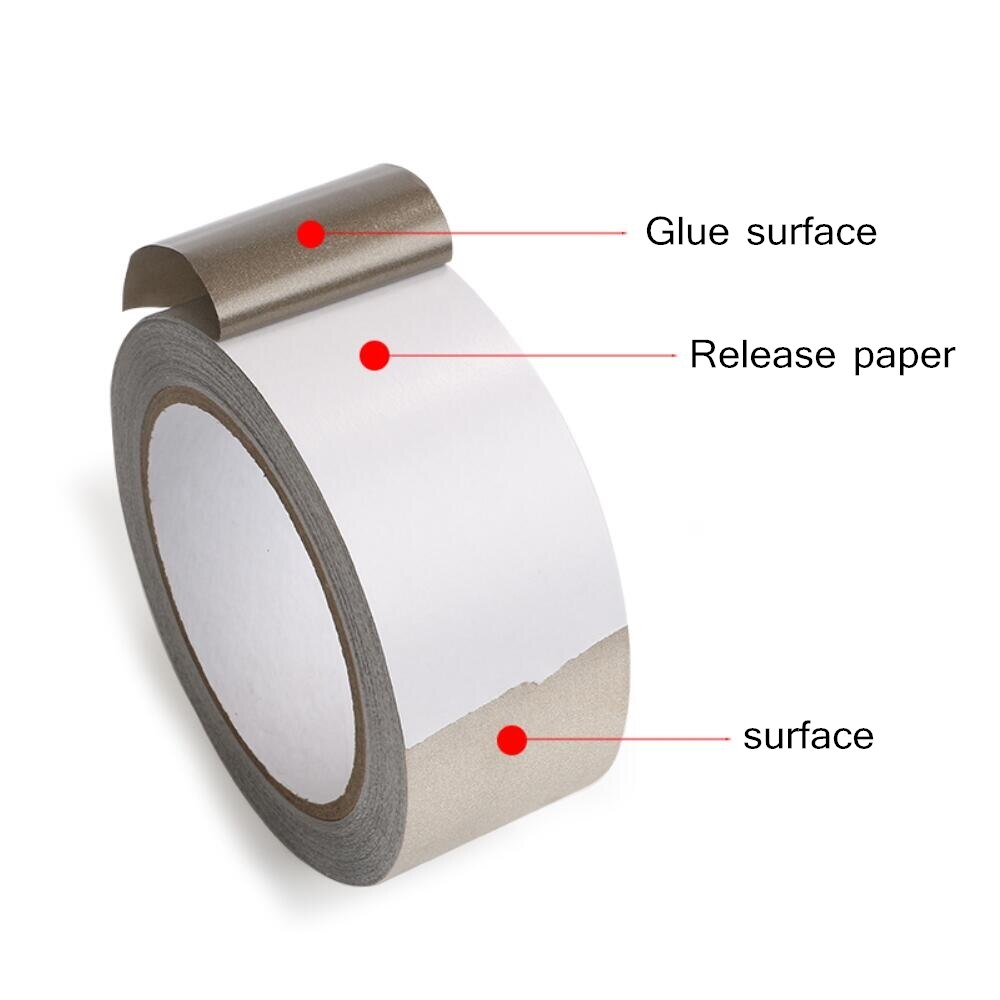 20 Meter Silver Conductive Fabric Cloth Tape Single-Sided For Laptop Cellphone LCD EMI Shielding Adhesive Tape