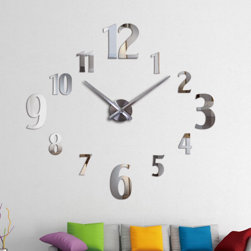 wall clock modern reloj de pared quartz watch large decorative clocks europe living room acrylic 3d stickers