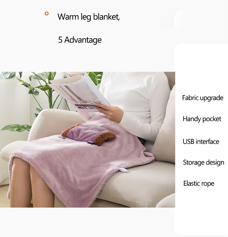 Elektrische Decke Wärmer matt USB Heizung Teppich Schal Warme Bein Decke Winter Heizung Decke Pad Für Sekretariat Heimat 60*80cm