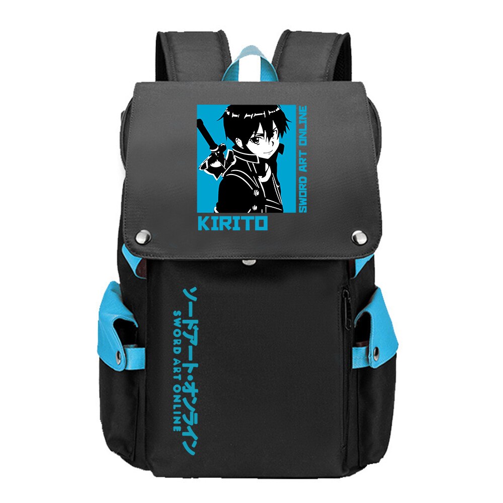 Spada Arte Online Anime Zaino Da Viaggio Del Computer Portatile Grande Bagpack SAO Borse Da Scuola Oxford Ragazze Bookbag Kirito Bandiera Zaino